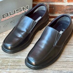 Nunn Bush Eathan Men's Leather Black Dress Slip Resistant Shoes Loafers 12M